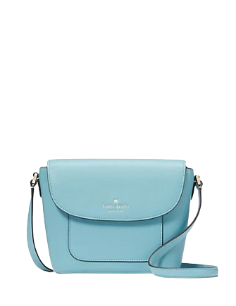 Kate Spade Elsie Pebbled Leather Crossbody Smoky Blue