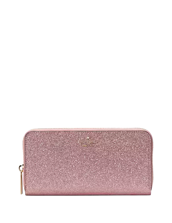 Kate spade pink glitter wallet sale