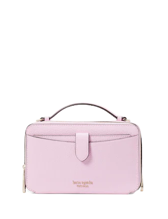 Kate Spade★新品タグ付2way Kate Spade Dual Zip Around Crossbody Bag Blue Leather Purse KG036