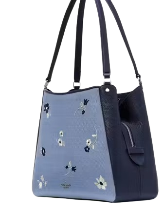 Kate Spade New York Leila Floral Embroidered Medium Triple Compartment Shoulder