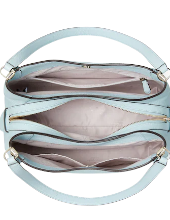 Kate Spade New York Leila Pebbled Leather Whipstitch Medium Triple Kate Spade New York Leila Pebbled Leather Whipstitch Medium Triple