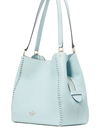 Kate Spade New York Leila Pebbled Leather Whipstitch Medium Triple Kate Spade New York Leila Pebbled Leather Whipstitch Medium Triple
