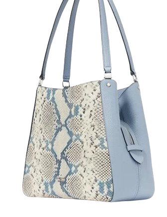 Kate Spade New York Leila Snake Embossed Medium Triple Compartment