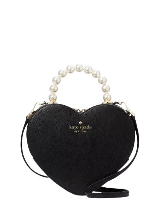 Kate Spade Love Shack Heart Black Pearl Handle Crossbody