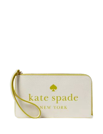 Kate Spade New York Lucy Embossed Logo Medium L-zip Wristlet Kate Spade New York Lucy Embossed Logo Medium L-zip Wristlet