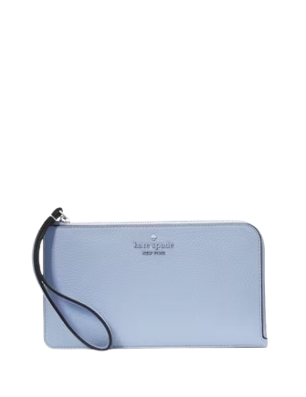 Kate Spade New York Lucy Pebbled Leather Medium L-zip Wristlet
