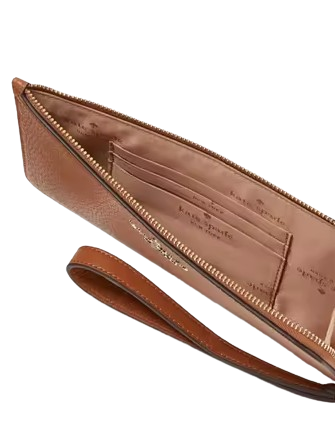 Kate Spade New York Lucy Pebbled Leather Medium L-zip Wristlet Kate Spade New York Lucy Pebbled Leather Medium L-zip Wristlet