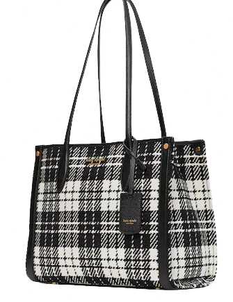 Kate Spade New York Market Posh Plaid Jacquard Medium Tote Brixton Baker