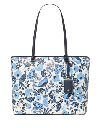 Kate Spade New York Perfect Peacock Floral Printed Large Tote Kate Spade New York Perfect Peacock Floral Printed Large Tote