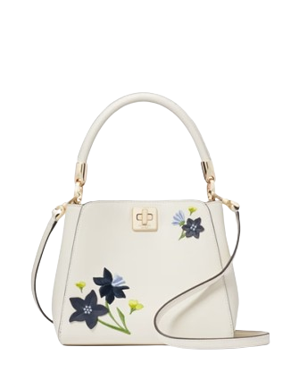 Kate Spade Phoebe Floral Applique Top Handle Satchel Meringue Multi