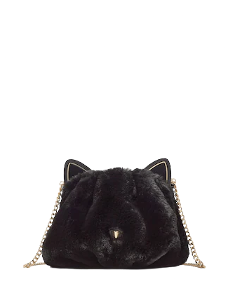 kate spade, Bags, Kate Spade Pitch Purrfect Fur Cat Crossbody Bag