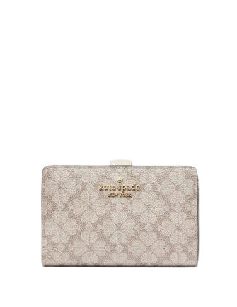 Kate Spade New York Signature Spade Flower Medium Compact Bifold Wallet Brixton Baker