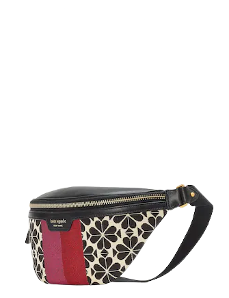 Kate Spade New York Spade Flower Jacquard Stripe Medium Belt Bag