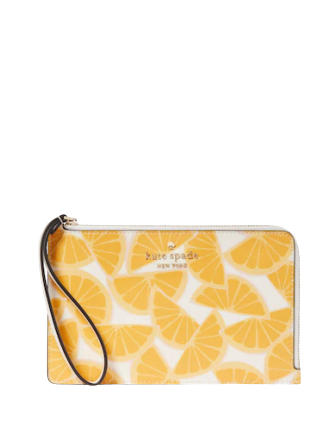 Kate Spade New York Staci Orange Toss Medium L-Zip Wristlet