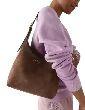 Kate Spade New York 454 Suede Small Shoulder Bag Hot Fudge