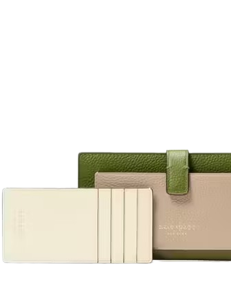 Kate Spade New York Ava Colorblocked Bifold Wallet  Jungle Vine