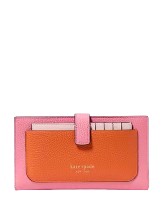 Kate Spade New York Ava Colorblocked Bifold Wallet Ruby Citrus