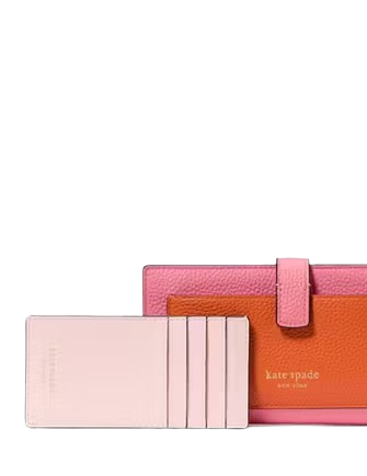 Kate Spade New York Ava Colorblocked Bifold Wallet Ruby Citrus