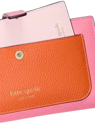 Kate Spade New York Ava Colorblocked Bifold Wallet Ruby Citrus