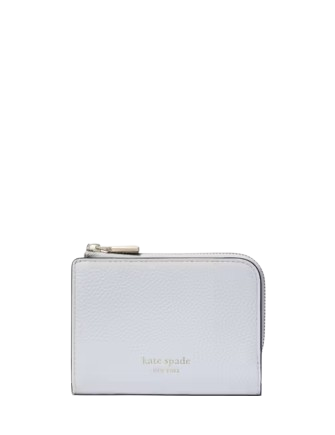 Kate Spade New York Ava Colorblocked Pebbled Leather Zip Bifold Wallet Back To School Blues