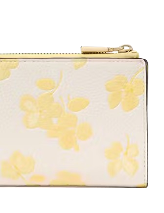 Kate Spade New York Ava Spring Pansies Bifold Wallet Yuzu Jam