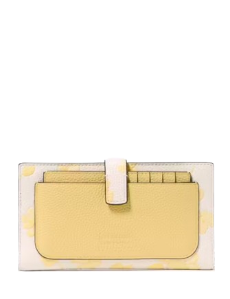 Kate Spade New York Ava Spring Pansies Bifold Wallet Yuzu Jam
