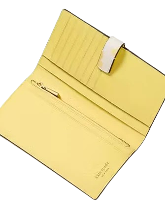 Kate Spade New York Ava Spring Pansies Bifold Wallet Yuzu Jam