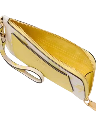 Kate Spade New York Ava Spring Pansies Card Case Wristlet  Yuzu Jam
