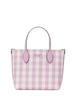 Kate Spade New York Bleecker Gingham Medium Crossbody Tote  Berry Cream