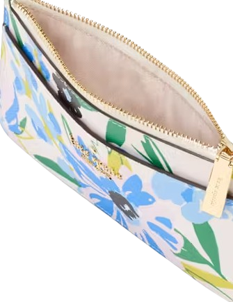Kate Spade New York Boxed Madison Floral Large Slim Card Holder  Cream