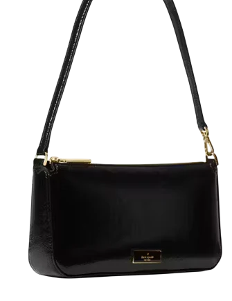 Kate Spade New York Bridget Crinkle Patent Convertible Wristlet Black
