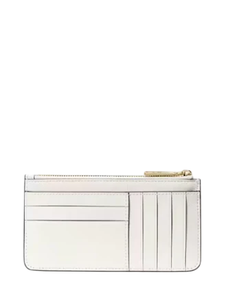 Kate Spade New York Bridget Crinkle Patent Large Slim Card Holder Meringue