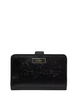 Kate Spade New York Bridget Crinkle Patent Medium Compact Bifold Wallet Black