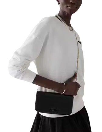 Kate Spade New York Bridget Crinkle Patent Mini Crossbody Black