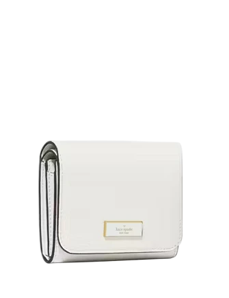 Kate Spade New York Bridget Crinkle Patent Small L-zip Wallet Meringue