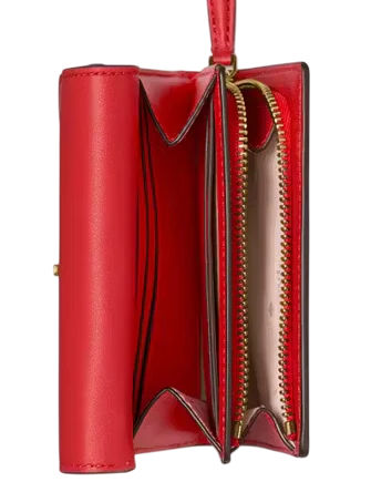Kate Spade New York Bridget Patent Small L-zip Wallet KS Bright Red