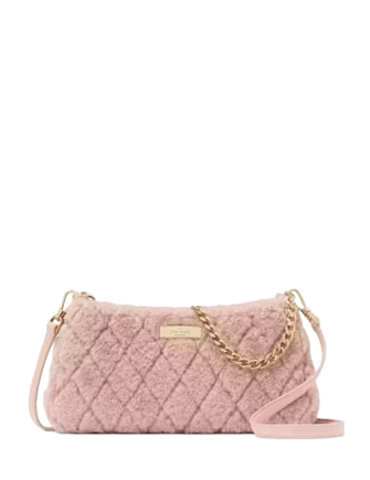 Kate Spade New York Carey Faux Fur Small Convertible Crossbody Rose Smoke