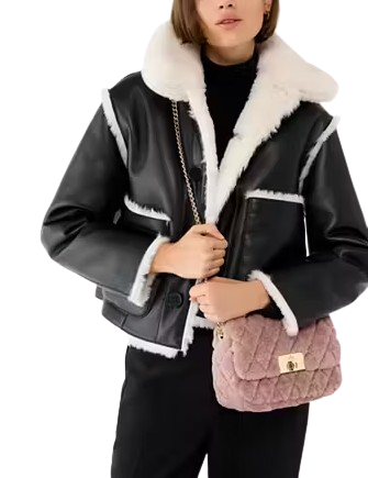 Kate Spade New York Carey Faux Fur Small Flap Crossbody Rose Smoke