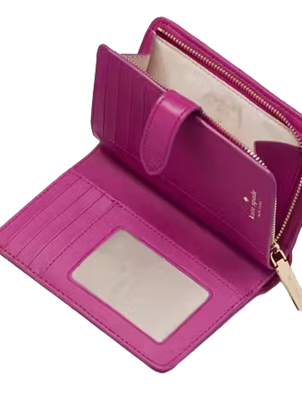 Kate Spade Outlet Carey Medium Compact Bifold Wallet Baja Rose