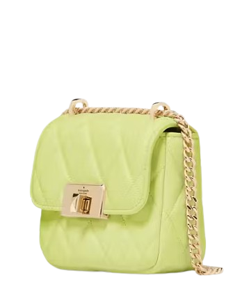 Kate Spade New York Carey Quilted Micro Flap Crossbody Lime Slushy