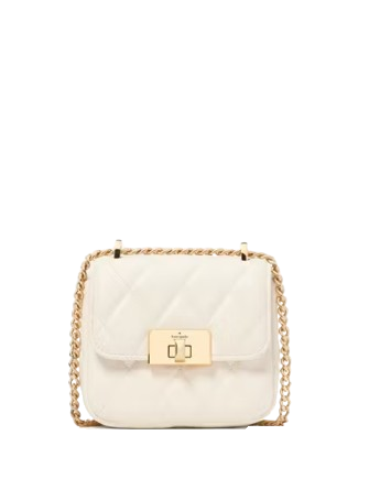 Kate Spade New York Carey Quilted Micro Flap Crossbody Meringue