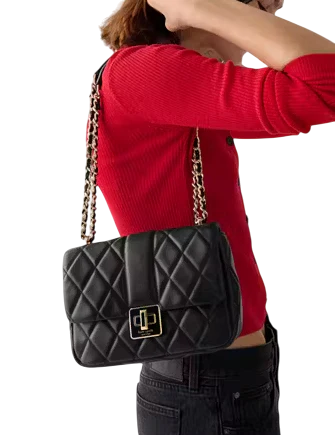 Kate Spade New York Carey Quilted Small Flap Crossbody Black
