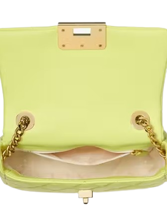 Kate Spade New York Carey Quilted Small Flap Crossbody Lime Slushy