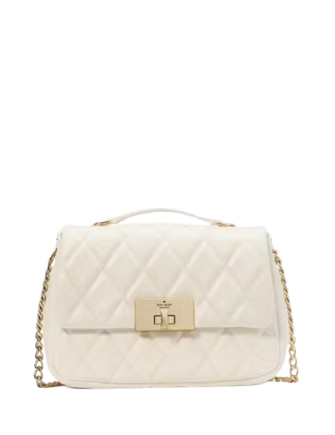Kate Spade New York Carey Quilted Small Flap Crossbody Meringue