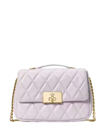 Kate Spade New York Carey Quilted Small Flap Crossbody Pale Amethyst
