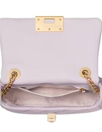 Kate Spade New York Carey Quilted Small Flap Crossbody Pale Amethyst