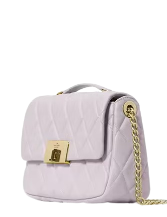 Kate Spade New York Carey Quilted Small Flap Crossbody Pale Amethyst