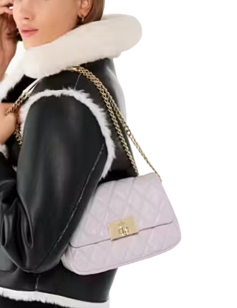 Kate Spade New York Carey Quilted Small Flap Crossbody Pale Amethyst