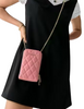 Kate Spade New York Carey Quilted Studded Phone Chain Crossbody Pomegranate