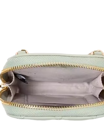 Kate Spade New York Carey Quilted Studded Phone Chain Crossbody Sage Bundle